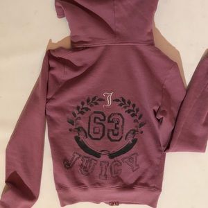 Juicy Couture hooded sweatshirt jacket. Pink adult